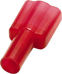 Value Collection - 22 to 16 AWG, Nylon, Fully Insulated, Male Wire Disconnect - 1/4" Wide Tab, Red - All Tool & Supply