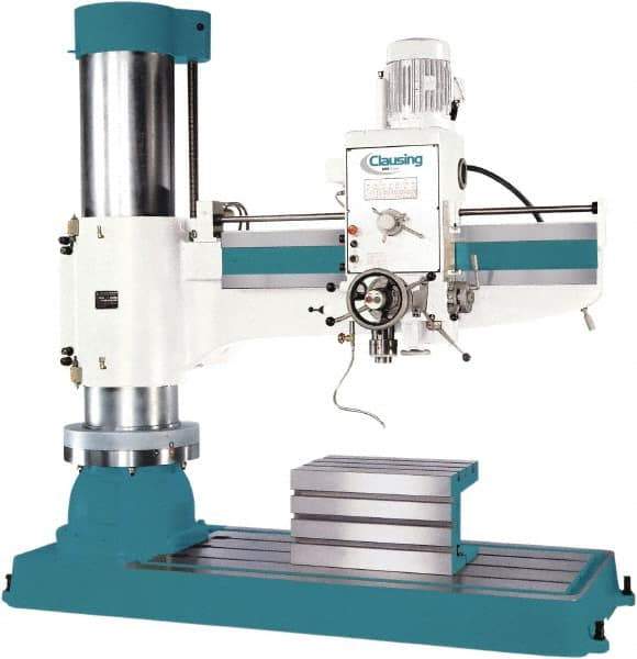 Clausing - 78.7" Swing, Geared Head Radial Arm Drill Press - 12 Speed, 7-1/2 hp, Three Phase - All Tool & Supply