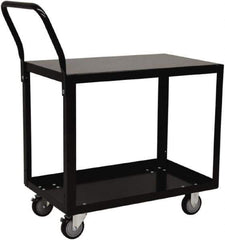 Jamco - 800 Lb Capacity, 18" Wide x 36" Long x 28" High Shelf Cart - 2 Shelf, Steel, 2 Rigid/2 Swivel Casters - All Tool & Supply