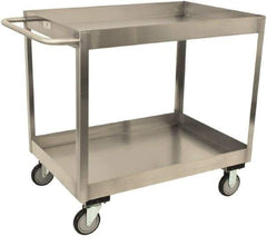 Jamco - 1,200 Lb Capacity, 36" Wide x 24" Long x 39" High Shelf Cart - 2 Shelf, Stainless Steel - All Tool & Supply