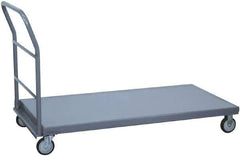 Jamco - 1,200 Lb Capacity Steel Platform Truck - Steel Deck, 30" OAW, 72" Platform Length, Urethane Casters - All Tool & Supply