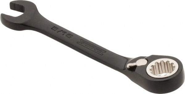 Proto - 5/16" 12 Point Offset Combination Wrench - 15° Offset Angle, 3-1/2" OAL, Steel, Black Chrome Finish - All Tool & Supply