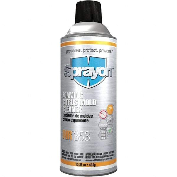 Sprayon - 15.25 Ounce Aerosol Can, White, Mold Cleaner - d-Limonene Composition - All Tool & Supply