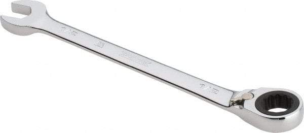 Proto - 1/2" 12 Point Combination Wrench - 0° Offset Angle, 7" OAL, Steel, Chrome Finish - All Tool & Supply