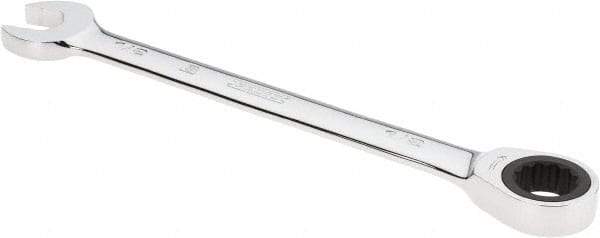 Proto - 1/2" 12 Point Combination Wrench - 0° Offset Angle, 7" OAL, Steel, Chrome Finish - All Tool & Supply