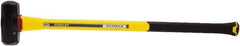 Stanley - 8 Lb Head, 35-1/8" Long Sledge Hammer - Steel Head, 40" Fiberglass Handle - All Tool & Supply