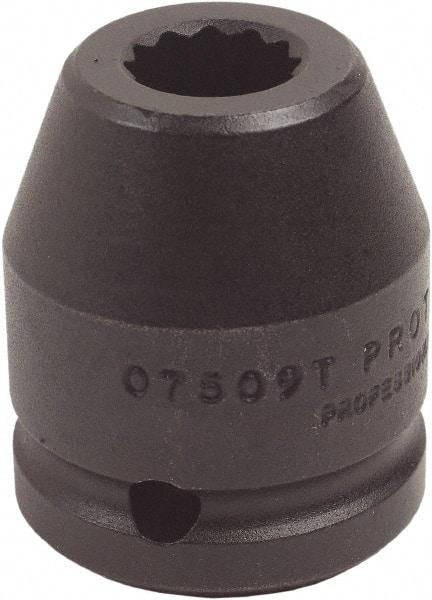 Proto - 3/4" Drive 40mm Standard Impact Socket - 12 Points, 2-1/2" OAL - All Tool & Supply