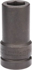 Proto - 1" Drive 27mm Deep Impact Socket - 6 Points, 4" OAL - All Tool & Supply