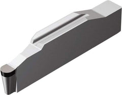 Sandvik Coromant - 0200N123 Grade 7015, 2mm Cutting Width CBN Grooving Insert - 5mm Max Depth of Cut, Neutral, 1mm Corner Radius, TiN Finish - All Tool & Supply