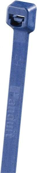 Panduit - 3.9" Long Blue Polypropylene Standard Cable Tie - 15 Lb Tensile Strength, 1.1mm Thick, 22mm Max Bundle Diam - All Tool & Supply