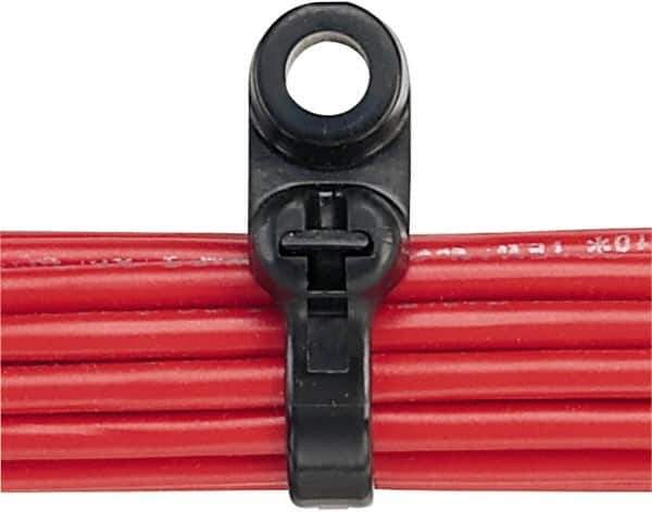 Panduit - 15.6" Long Black Nylon Barbed Cable Tie - 50 Lb Tensile Strength, 1.3mm Thick, 102mm Max Bundle Diam - All Tool & Supply