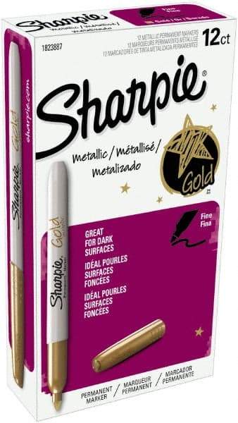 Sharpie - Metallic Gold Permanent Marker - Fine Tip, AP Nontoxic Ink - All Tool & Supply