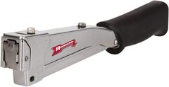 Arrow - Manual Hammer Tacker - 1/4, 5/16, 3/8" Staples, 82 Lb Capacity, Chrome & Black, Chrome Plated Steel - All Tool & Supply