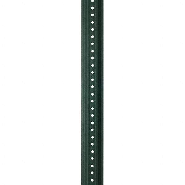 Nucor - 12' High, Powder Coated Traffic Sign Post - Steel, 3/8" Hole Diam, Green - All Tool & Supply