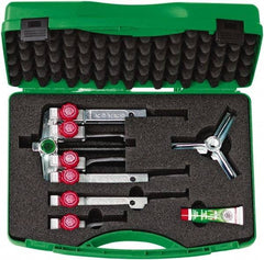 KUKKO - 9 Piece, 5 Ton Capacity, 1-7/16 to 3-9/16" Spread, Multi-Purpose Puller Set - 1 Bolt, 6 Jaws, 9" OAL, 8" Reach - All Tool & Supply