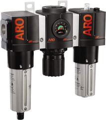 ARO/Ingersoll-Rand - 1" NPT Port Heavy Duty 3 Piece Filter-Regulator-Lubricator FRL Unit - Metal Bowl, 215 SCFM, 250 Max psi, 10.75" High x 11.102" Long, Automatic Drain - All Tool & Supply