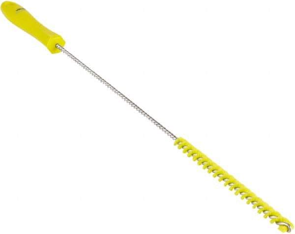 Vikan - 0.4" Diam Polyester Valve Brush - 19-5/8" OAL, 5-11/16" Head Length, Polypropylene & Stainless Steel Handle - All Tool & Supply