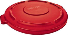 Rubbermaid - Round Lid for Use with 55 Gal Round Trash Cans - Red, Polyethylene, For Brute Trash Cans - All Tool & Supply