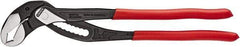 Knipex - 16" OAL, 3-1/2" Max Capacity, 11 Position Tongue & Groove Pliers - Self-Gripping V-Jaws, Plier Head, Plastic Dipped Handles - All Tool & Supply