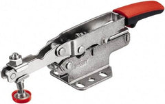 Bessey - 450 Lb Holding Capacity, Horizontal Handle, Manual Hold Down Toggle Clamp - U-Bar, Flanged Base, Carbon Steel - All Tool & Supply