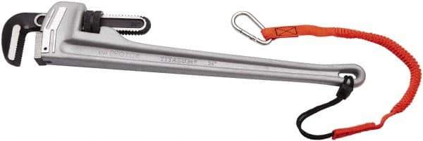 Proto - 14" Aluminum Tethered Straight Pipe Wrench - 2" Pipe Capacity - All Tool & Supply