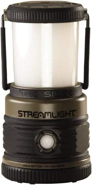 Streamlight - 4 White, 1 Red LED Bulb, Spotlight/Lantern Flashlight - Coyote Tan Plastic Body, 3 D Alkaline Batteries Included - All Tool & Supply