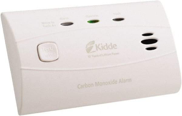 Kidde - 4-1/2 Inch Long x 1-1/2 Inch Wide, CO Alarm - 85 dB Decibel Rating, Lithium Battery Included, Tamper Resistant - All Tool & Supply