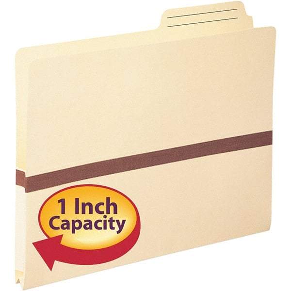 SMEAD - 11-3/4 x 10-1/4", Letter Size, Manila, Expansion Folders - 2/5 Tab Cut Location - All Tool & Supply