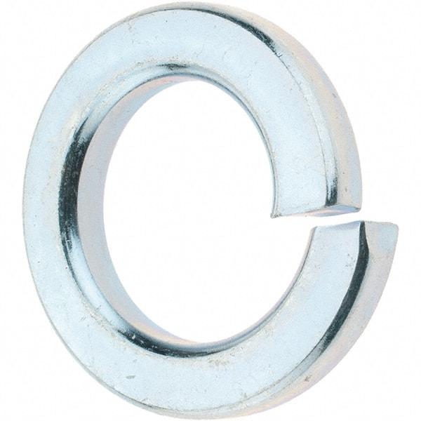 Value Collection - 7/8", 0.219" Thick Split Lock Washer - Grade 5 Steel, Zinc-Plated Finish, 0.878" Min ID, 0.894" Max ID, 1.459" Max OD - All Tool & Supply