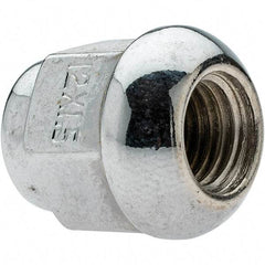 Value Collection - M12-1.5 Chrome Finish Acorn Wheel Nut - 19mm Hex, 24.5mm Overall Length, 60° Seat Angle - All Tool & Supply