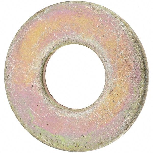 Value Collection - 1" Screw, Grade 8 Steel USS Flat Washer - 1-1/16" ID x 2-1/2" OD, 11/64" Thick, Zinc Yellow Dichromate Finish - All Tool & Supply