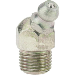 Value Collection - 30° Head Angle, 1/8 Thread Standard Grease Fitting - Zinc Plated Finish - All Tool & Supply