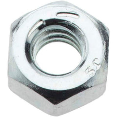 Value Collection - 1/4-20 UNC Steel Right Hand Hex Nut - 7/16" Across Flats, 7/32" High, Zinc-Plated Finish - All Tool & Supply