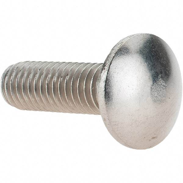 Value Collection - 3/8-16 UNC 1-1/4" Length Under Head, Standard Square Neck, Carriage Bolt - 18-8 Stainless Steel, Uncoated - All Tool & Supply