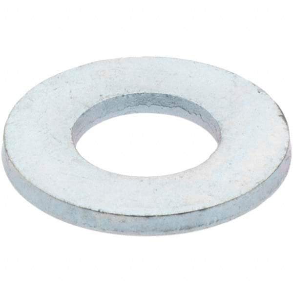 Value Collection - 3/8" Screw, Grade 8 Steel SAE Flat Washer - 13/32" ID x 13/16" OD, 1/16" Thick, Zinc-Plated Finish - All Tool & Supply