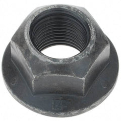 Made in USA - 5/8-18 UNF Grade G Hex Flange Lock Nut with Distorted Thread - Uncoated - All Tool & Supply