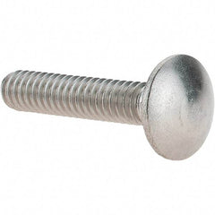 Value Collection - 1/4-20 UNC 1-1/4" Length Under Head, Standard Square Neck, Carriage Bolt - 18-8 Stainless Steel, Uncoated - All Tool & Supply