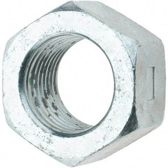 Value Collection - 3/4-16 UNF Grade 2 Two Way Lock Nut with Distorted Thread - 1-1/8" Width Across Flats, 41/64" High, Zinc-Plated Finish - All Tool & Supply