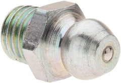 Value Collection - Straight Head Angle, 1/4-28 Taper Thread Grease Fitting - Zinc Plated Finish - All Tool & Supply