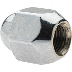 Value Collection - M12-1.25 Chrome Finish Wheel Nut - 21mm Hex, 29mm Overall Length, 60° Seat Angle - All Tool & Supply