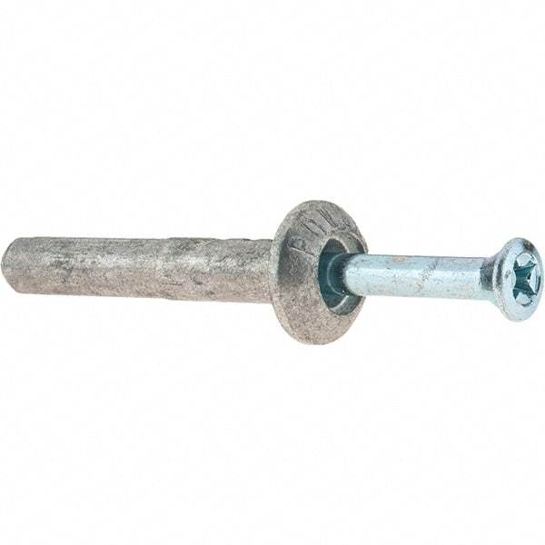 Powers Fasteners - 1/4" Diam, 1/4" Drill, 1-1/2" OAL, Hammer Drive Concrete Anchor - Zamac Alloy, Zinc-Plated Finish, Mushroom Head - All Tool & Supply