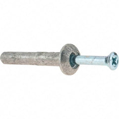 Powers Fasteners - 1/4" Diam, 1/4" Drill, 1-1/2" OAL, Hammer Drive Concrete Anchor - Zamac Alloy, Zinc-Plated Finish, Mushroom Head - All Tool & Supply