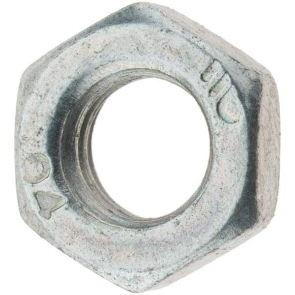 Import - M5x0.80 Metric Coarse Steel Right Hand Hex Jam Nut - 8mm Across Flats, 2.7mm High, Zinc-Plated Finish - All Tool & Supply