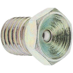 Value Collection - Straight Head Angle, 1/4-28 Drive-In Grease Fitting - Zinc Plated Finish - All Tool & Supply