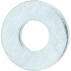 Value Collection - 1/4" Screw, Grade 8 Steel USS Flat Washer - 5/16" ID x 3/4" OD, 1/16" Thick, Zinc-Plated Finish - All Tool & Supply