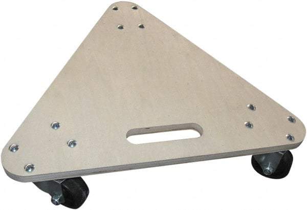 Fairbanks - 450 Lb Capacity Hardwood Dolly - 20" Long x 20" Wide x 5" High, 3" Polyolefin Wheels - All Tool & Supply