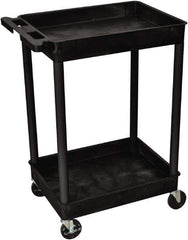 Luxor - 300 Lb Capacity, 24" Wide x 18" Long x 37" High Shelf Cart - 2 Shelf, Plastic - All Tool & Supply