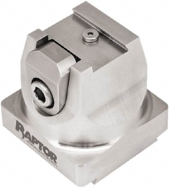 Raptor Workholding - 2" High x 2.07" Wide x 2.07" Long Dovetail Vise - 3/4" Jaw Opening Capacity, 1/8" High x 1.26" Wide Jaw, For 4 & 5 Axis Workholding Systems - All Tool & Supply