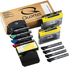 Quartet - 8 Chisel Point Dry Erase Markers - Includes 1 Blue, 1 Green, 1 Red & 5 Black, For Use with Dry Erase Boards - All Tool & Supply