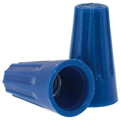 Ideal - 2, 22 to 3, 16 AWG, 300 Volt, Flame Retardant, Standard Twist on Wire Connector - Blue, 221°F - All Tool & Supply